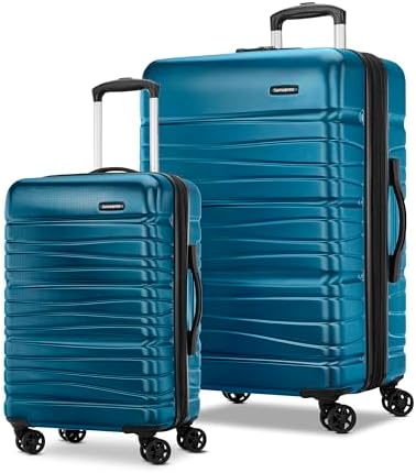 Samsonite Evolve Se Hardside Expandable Luggage with Double Spinner Wheels, Caribbean Blue, 2PC Set (CO/L)