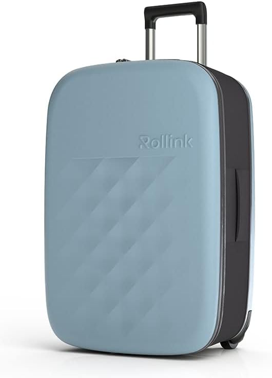 ROLLINK Flex Vega Medium Checked Fully Collapsible Suitcase - Hardshell, Silent, Coated Wheels for Smooth Gliding, Scratch, Water & Impact Resistant, TSA compliant luggage lock, Checked 26" / 17.17 GL - Image 3