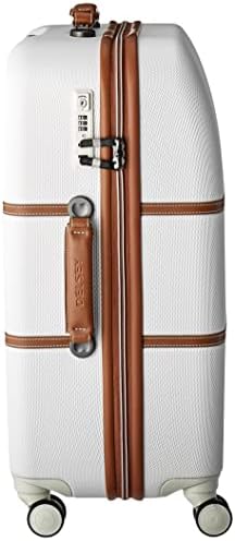 DELSEY PARIS Chatelet Hard+ Hardside Luggage with Spinner Wheels, Champagne White, Checked-Medium 24 Inch - Image 5