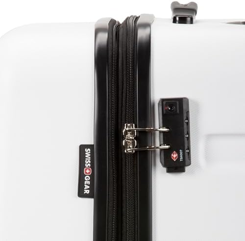 SwissGear 7366 Hardside Expandable Luggage with Spinner Wheels, White, Checked-Large 27-Inch - Image 10