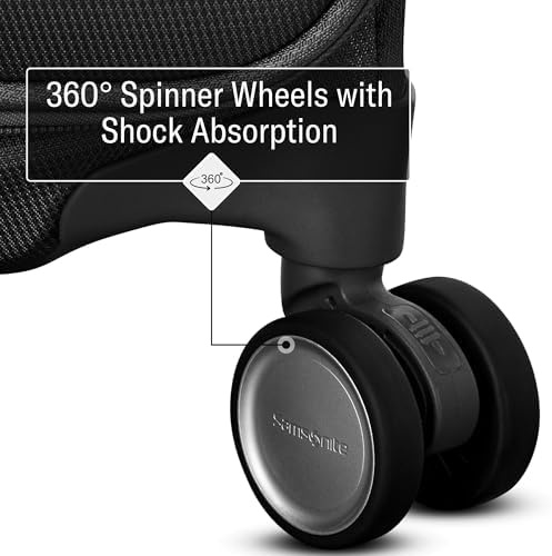 Samsonite Lightweight Softside Expandable, Black, Checked-Medium 25-Inch - Image 6