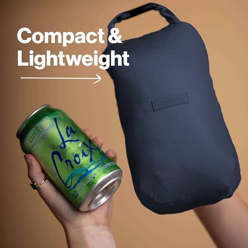 Gravel Layover Ultra-Compact Packable Down Blanket for Travel & Camping - Lightweight, Warm Travel Blanket Airplane, Car Blanket, Down Alternative Blanket- Includes Carrying Pouch (Blue) - Image 9