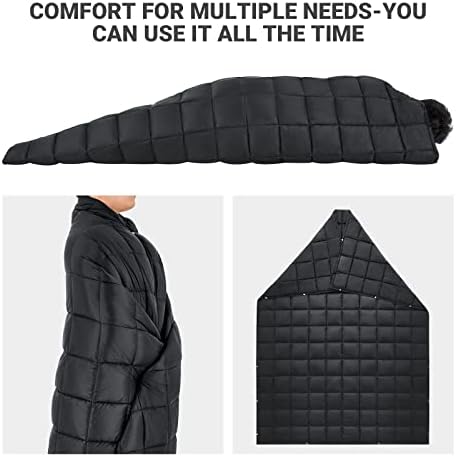 KingCamp Camping Blanket Lightweight, Multifunctional Warm Puffy Outdoor Blanket with Snap Button, Water Repellent, Backpacking Quilt for Travel, Airplane, Hiking, Picnic - Image 5