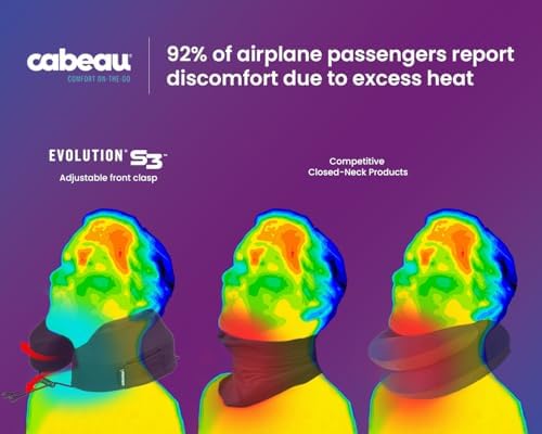 Cabeau Evolution S3 Travel Pillow – Straps to Airplane Seat – Ensures Your Head Won’t Fall Forward – Relax with Plush Memory Foam – Quick-Dry Fabric Keeps You Cool and Dry (Indigo)… - Image 2