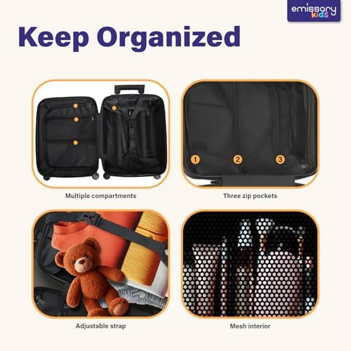 emissary Kids Luggage With Wheels For Boys Girls, Kids Suitcases With Wheels For Boys Girls, Puppy Kids Luggage Set, Kids Carry on Luggage with Wheels, Toddler Rolling Suitcase For Boys Girls - Image 5