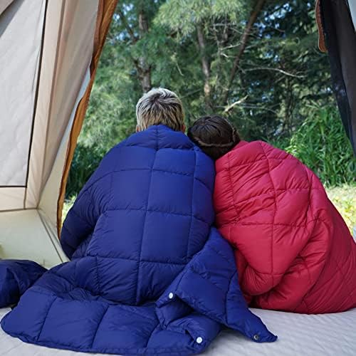 KingCamp Camping Blanket Lightweight, Multifunctional Warm Puffy Outdoor Blanket with Snap Button, Water Repellent, Backpacking Quilt for Travel, Airplane, Hiking, Picnic - Image 8