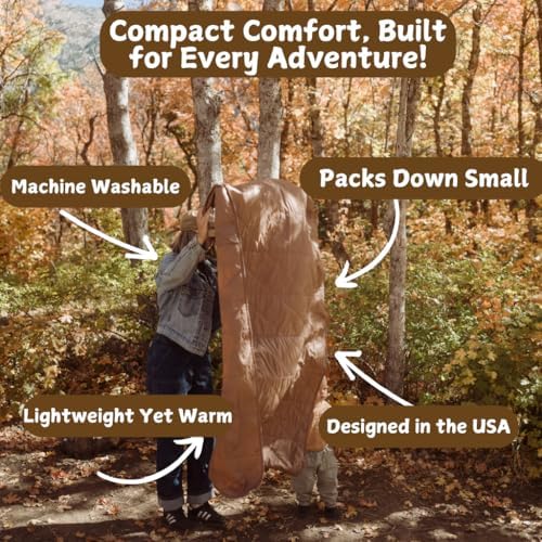 Gravel Layover Ultra-Compact Packable Down Blanket for Travel & Camping - Lightweight, Warm Travel Blanket Airplane, Car Blanket, Down Alternative Blanket- Includes Carrying Pouch (Blue) - Image 3