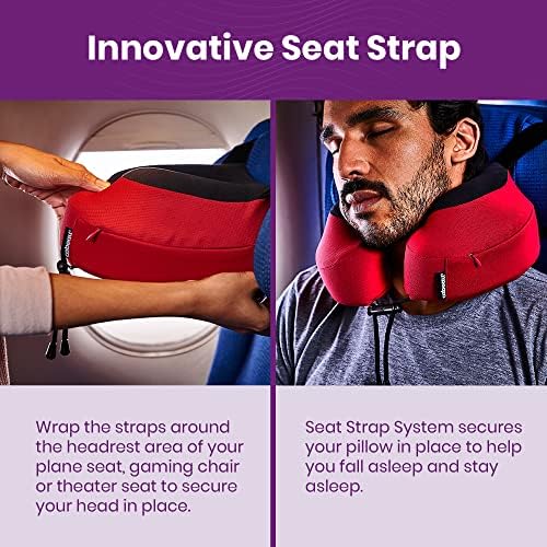 Cabeau Evolution S3 Travel Pillow – Straps to Airplane Seat – Ensures Your Head Won’t Fall Forward – Relax with Plush Memory Foam – Quick-Dry Fabric Keeps You Cool and Dry (Indigo)… - Image 4