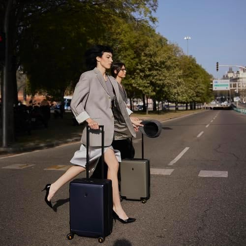 LEVEL8 Elegance Carry On Suitcase, 20 Inch Carry On Luggage with Wheels, Hardside Large Suitcases with Wheels, Tsa Lock,20-Inch, Olive Green - Image 2