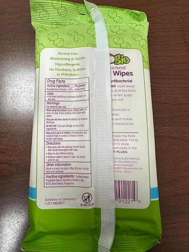 Antibacterial Hand Wipes by Boogie, Alcohol Free, Hypoallergenic and Moisturizing Aloe, Hand Wipes for Kids and Adults, 5 Packs of 20 (100 Total Wipes) - Image 13