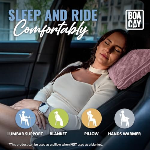 BOACAY Packable Travel Blanket for Airplane, Car - Compact Office Blanket - Portable Pillow for Adults, Kids with Case, Luggage Sleeve, Backpack Clip - Image 6