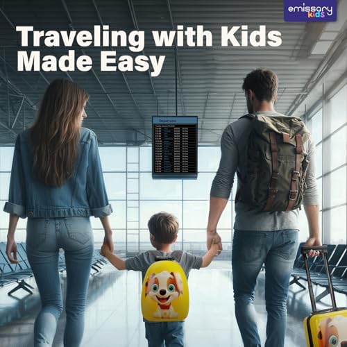 emissary Kids Luggage With Wheels For Boys Girls, Kids Suitcases With Wheels For Boys Girls, Puppy Kids Luggage Set, Kids Carry on Luggage with Wheels, Toddler Rolling Suitcase For Boys Girls - Image 6