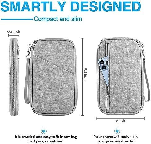 Passport Holder Family, Women Rfid Blocking Passport Wallet, Travel Essentials Premium Wallets, Waterproof Passport Holders Bag for Men Traveling, Travel Document Organizer Credit Cards Case - Image 3